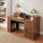 55" Farmhouse Office Desk with Storage Cabinet & Charging Station-63287333