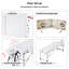 206cm Rectangular Adjustable Folding Table