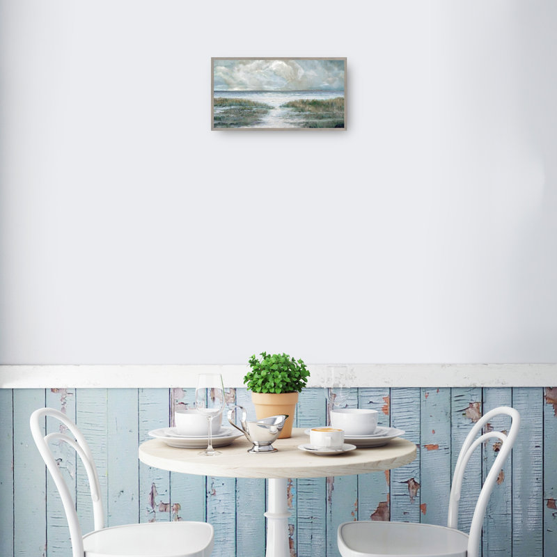 Bliss by Studio Arts Canvas Art Print, 29" H x 55" W x 1.5" D, Light Gray Framed