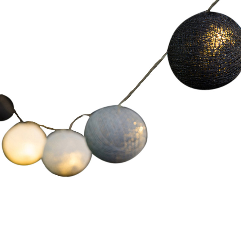Misti LED Cotton Ball String Light, 20 Lamps - 5 Metre Long
