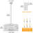 Pareeti 5 - Light Dimmable Modern Metal Fabric Drum Chandelier For Living Room Kitchen Entryway Hallway Foyer