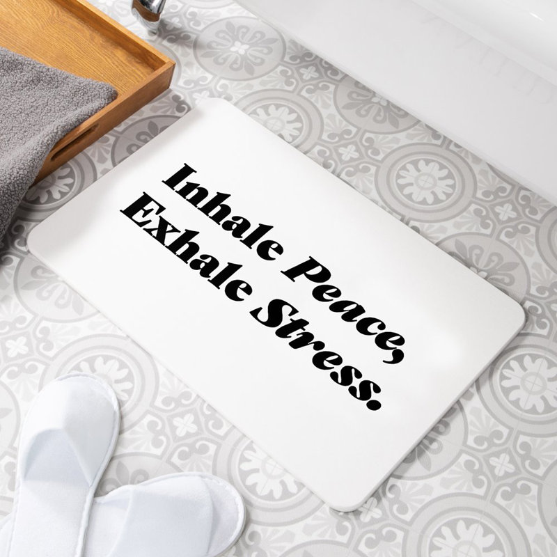 Non-Slip Bath Mat, White