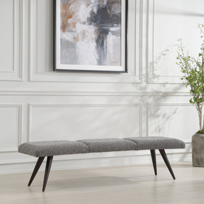 Banc en tissu gris anthracite Preslee