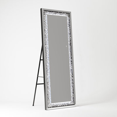 Miroir en cristal à DEL pleine longueur Crystal Crush