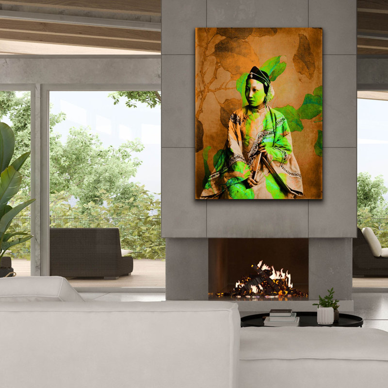 "Leafy histoire" par Elena Ray, art mural sur toile, 26 po x 30 po, H 54 po x l 40 po x P 1,5 po