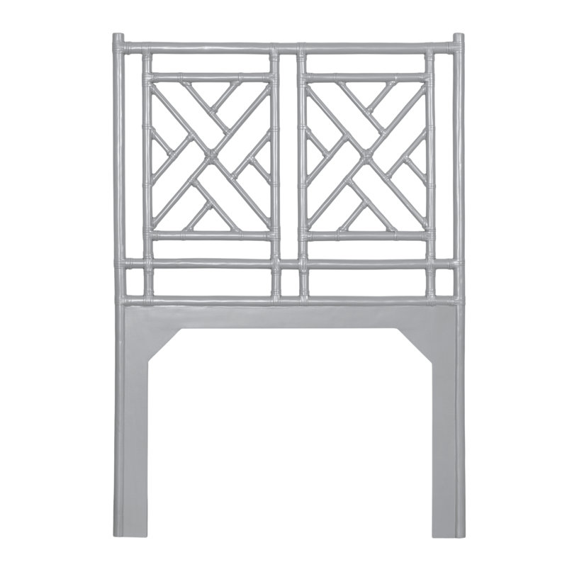 Chippendale Standard Bed, Twin, Light Gray