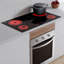 36 po 5 éléments chauffants certifiés ETL, surface de cuisson électrique rayonnante, 240 V 7700 W, poêle encastré noir