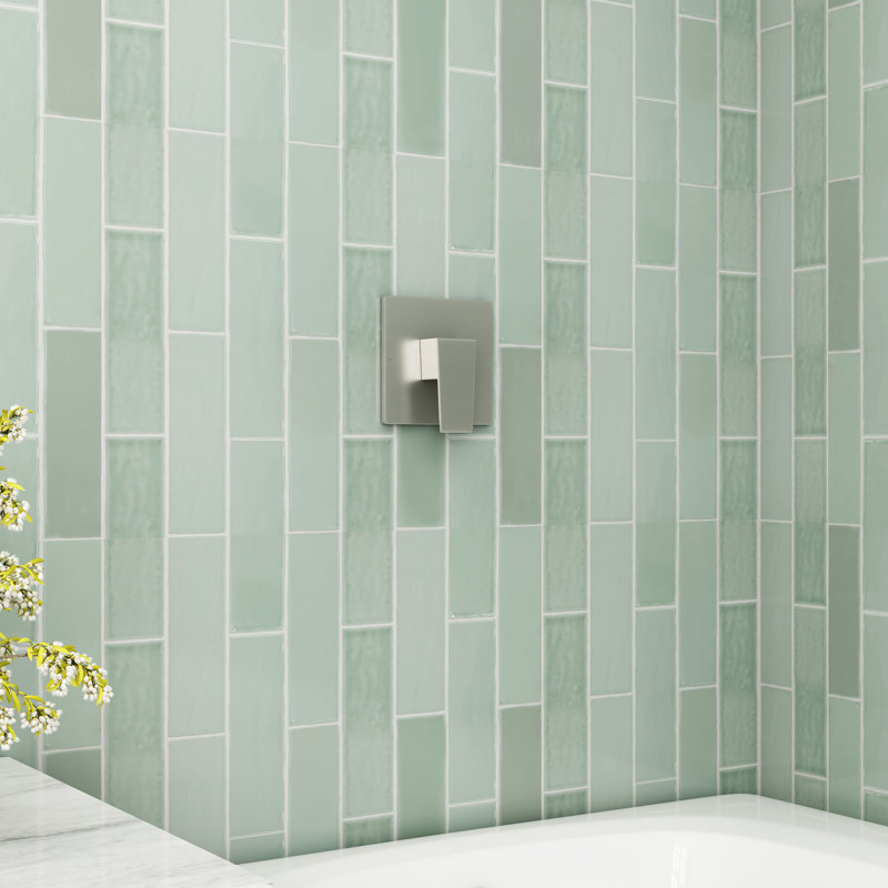 Pomme de douche carrée 7 fonctions et garniture de remplacement 6,5 pouces pour robinets Moen 2510/2520/2570/2590