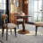 Black&Walnut Round Solid Wood Dining table