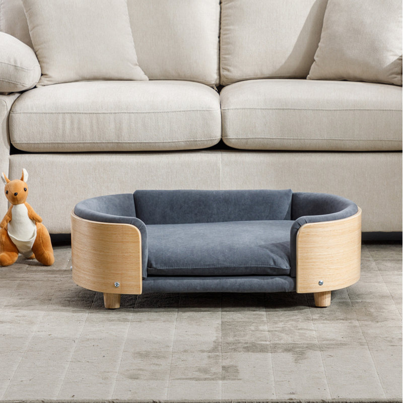 Lit pour chat Élizagarte, H 9,85 po x l 30,7 po x P 20,08 po, Gris foncé