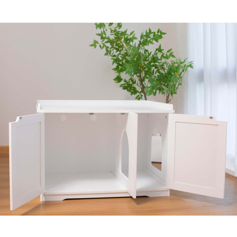 Coquille de litière, litière cachée, table d'appoint pour chat, grande table de chevet
