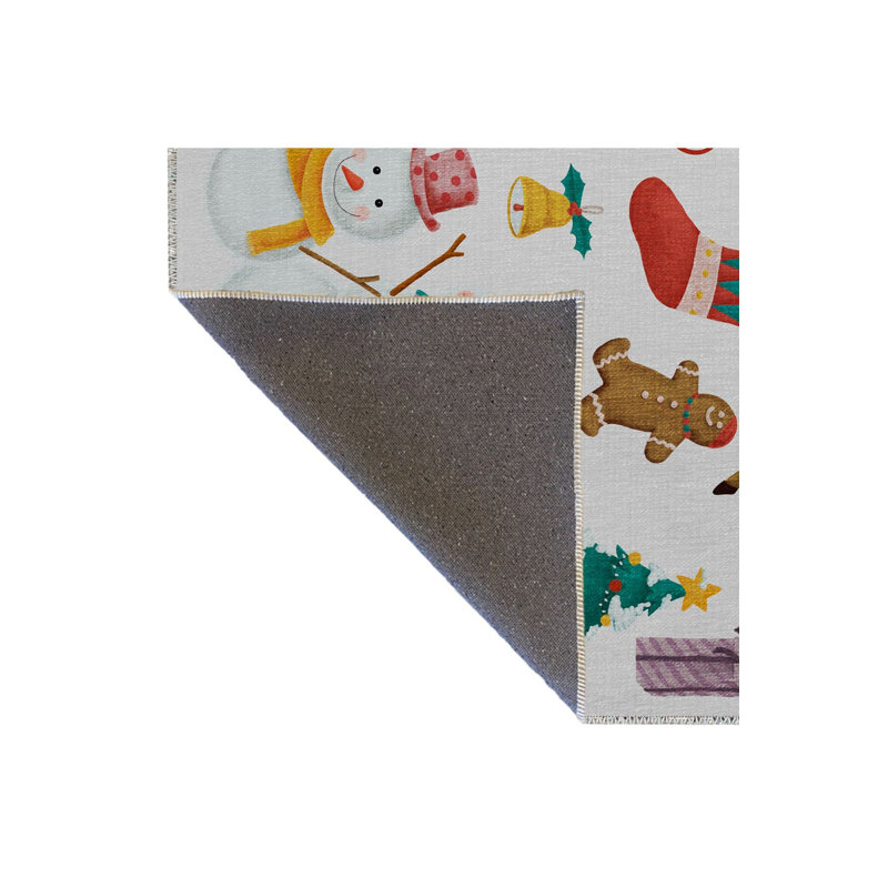 Tapis décoratif lavable à la machine Christmas Deer, Tapis de couloir 2 pi 6 po x 6 pi 7 po