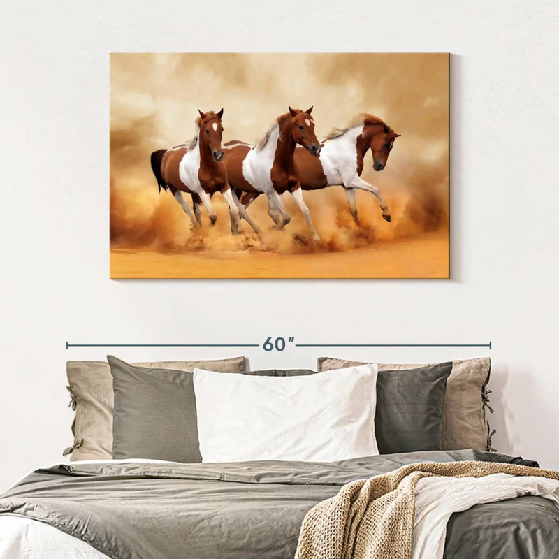 Brampt Horses Wild, H 32 po x l 48 po