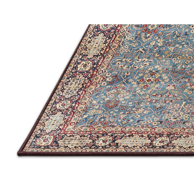 Tapis oriental beige / bleu / brun, Rectangle 4 pi x 6 pi