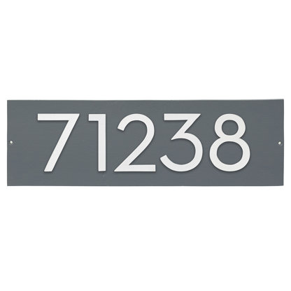 Floating Modern 4" Number Horizontal Address Plaque (5 Digits)