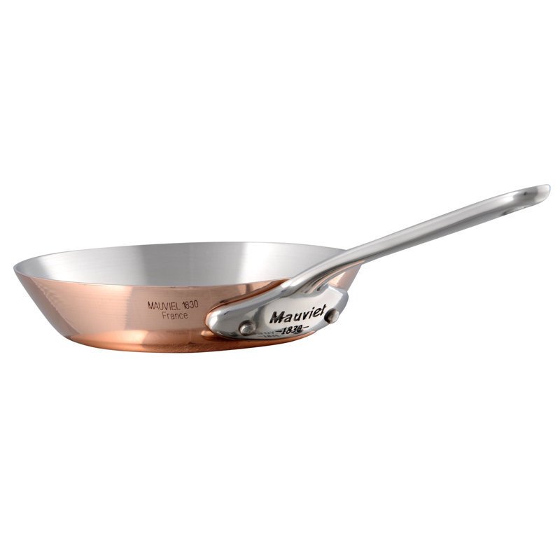 Mauviel M'MINIS Copper Round Frying Pan With Stainless Steel Handle, 4.7-in