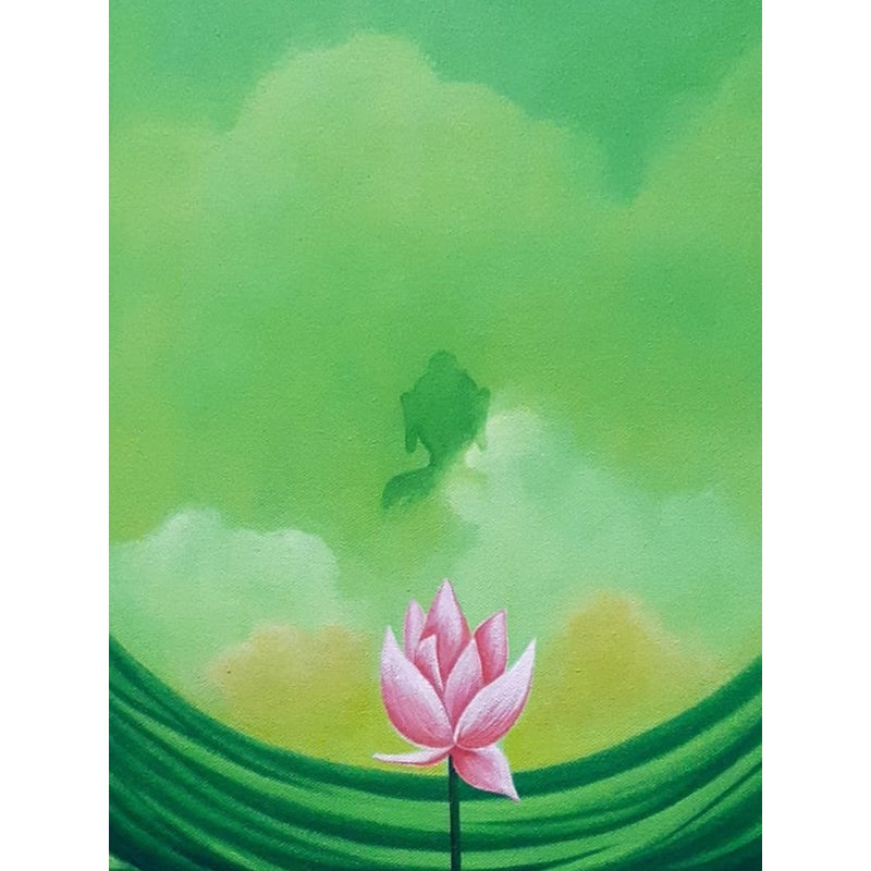 Dhyan Mudra | Acrylique sur toile | Par Priyaranjan