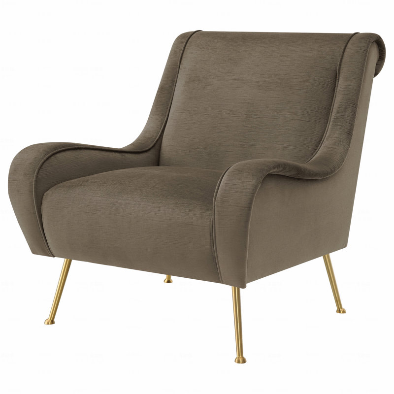 Fauteuil d'appoint à coussins serrés Truffle, Brun