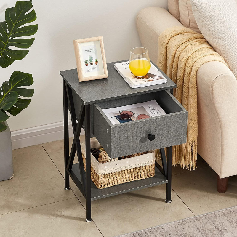 Table de chevet, Gris foncé