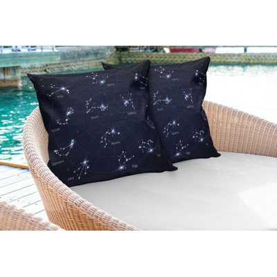 Constellation Horoscope Chart Square Pillow Cover