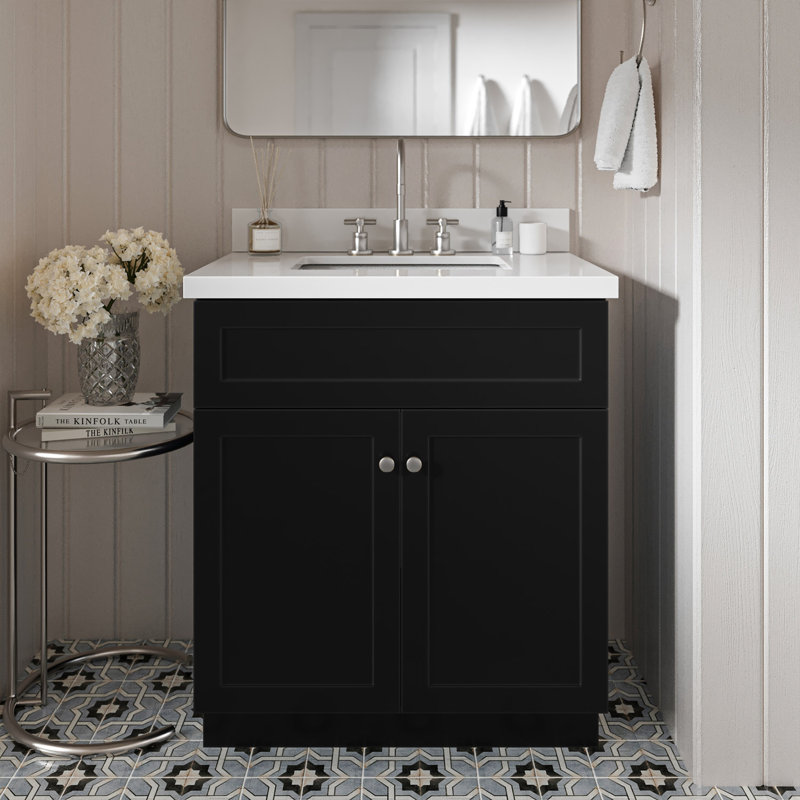 Ensemble de meuble-lavabo simple 31 po Hamlet, Noir