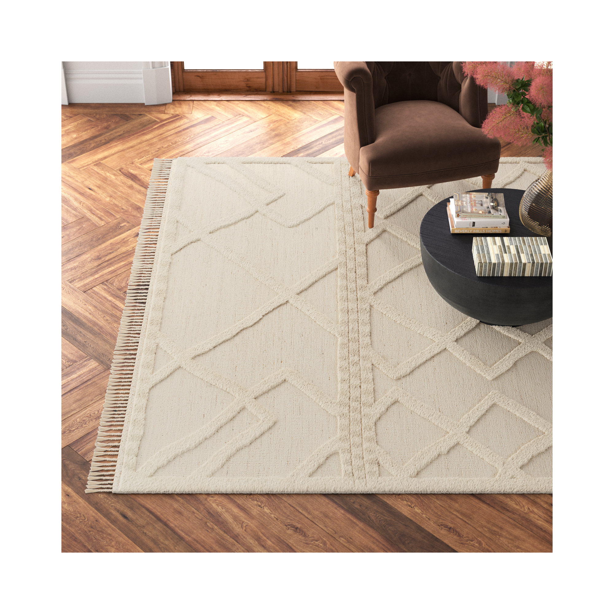 Leanna Handmade Wool Rug, Rectangle 10' x 14'