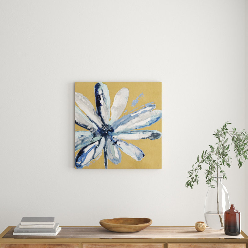 Wrapped Canvas Painting, 61cm H x 61cm W x 3.81cm D, Yellow/Blue
