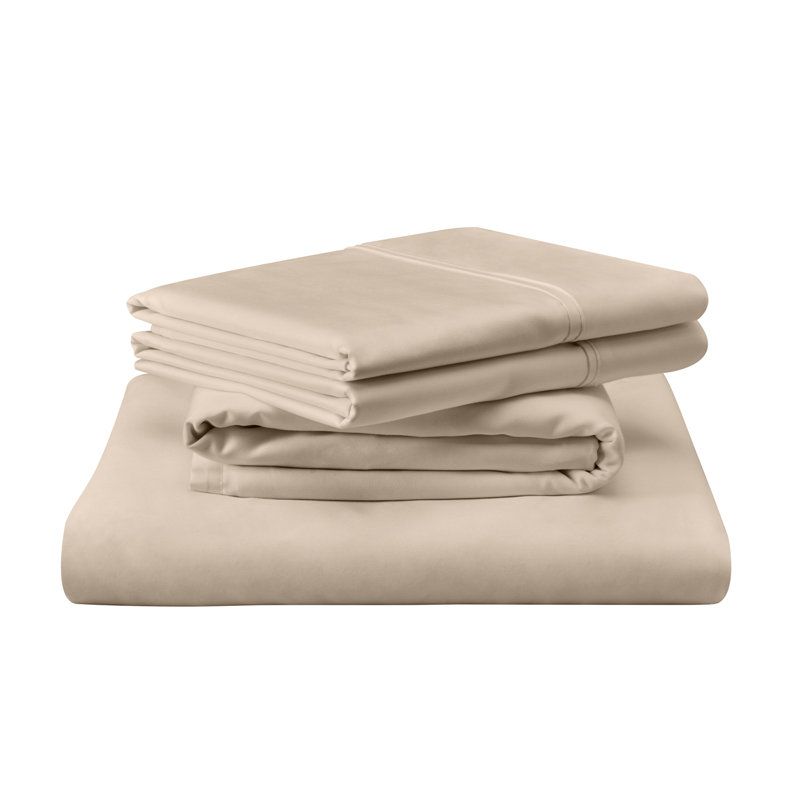 TEMPUR-Luxe Egyptain Cotton Pillowcase Set, Queen Pillowcase, Sandstone