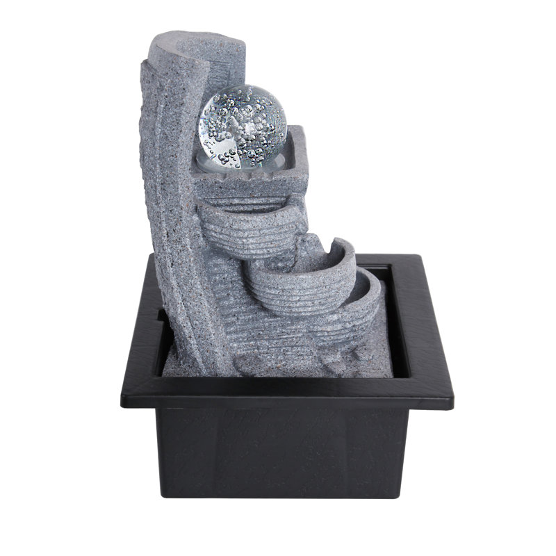 Weather Resistant Cascade Fountain with Light