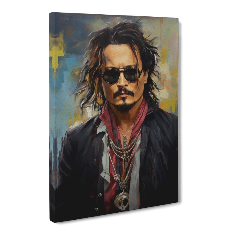 Johnny Depp Hard Edge - Wrapped Canvas, 76cm H x 50cm W x 3cm D