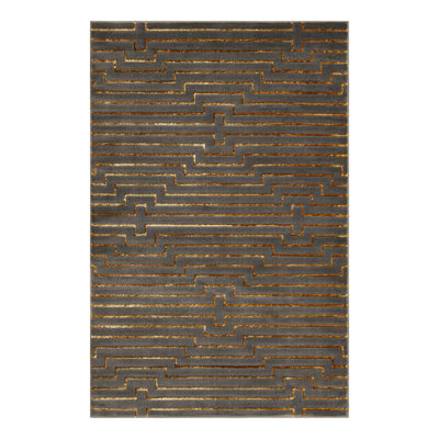 Latitude Run® Mirage Nikica Rug Gray and Gold