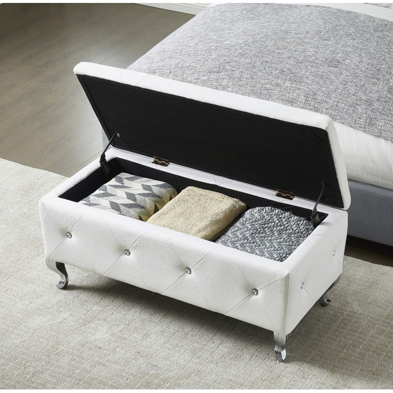 Repose-pieds rembourré en similicuir avec repose-pieds et banc en cristal avec repose-pieds et repose-pieds