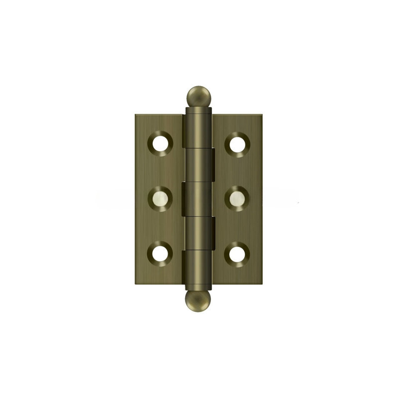 10'' x 10'' Solid Brass Traditional Hinge, Antique Brass, 2.5" H x 2" W
