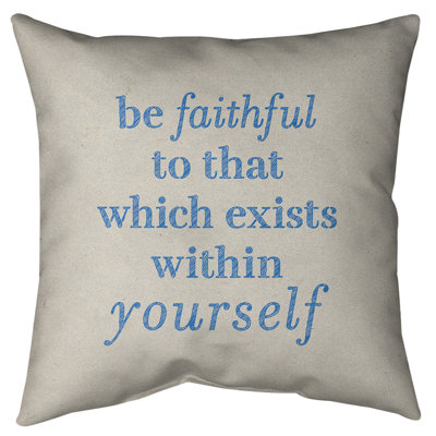 Coussin de sol be loyal to yourself