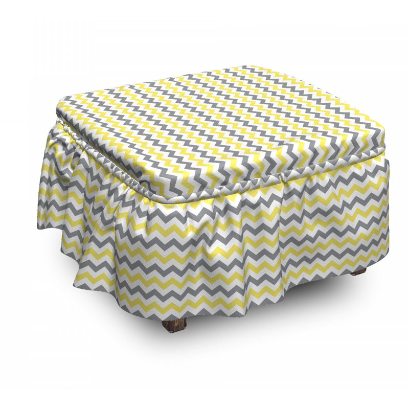 Housse pour repose-pieds triangles doux lines