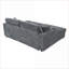 Canapés modulaires | Méridienne surdimensionnée 86,5 po pour salon, chambre à coucher avec porte-gobelet USB, gris anthracite | gris foncé | velours côtelé