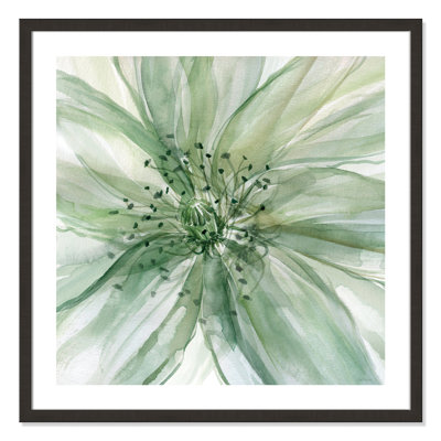 Macro fleur de sauge II - peinture encadrée