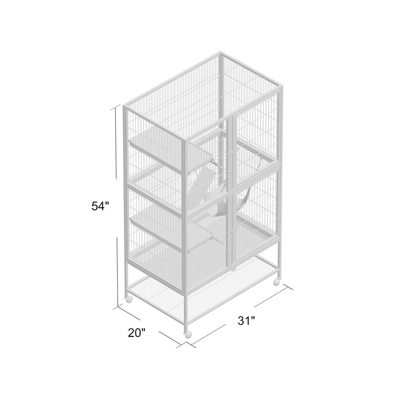 Cage à furet avec rampe Hewson
