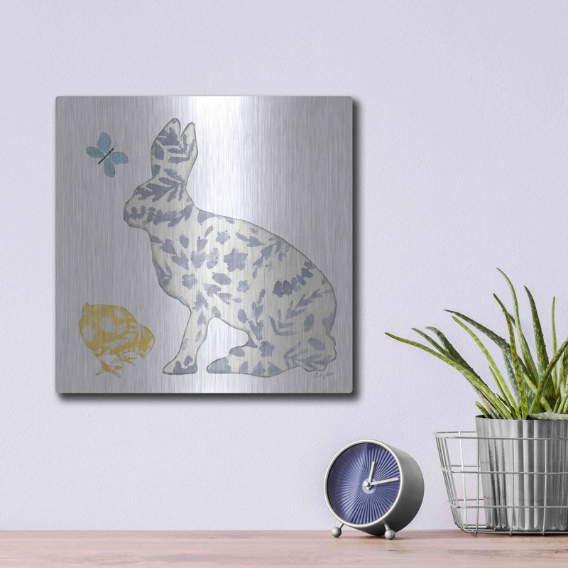 Art mural en métal «Spring Has Sprung IV» par Courtney Prahl, 12 po x 12 po, H 12 po x l 12 po