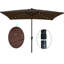 Parasol 10 pi x 6,5 pi avec évent solaire - vent, niveau de solidité des couleurs 4, pour terrasse de jardin, patio de piscine de jardin 10 x 6,5 pi avec éclairage à DEL, décoloration, arrière-cour, abat-jour de piscine-1916426262