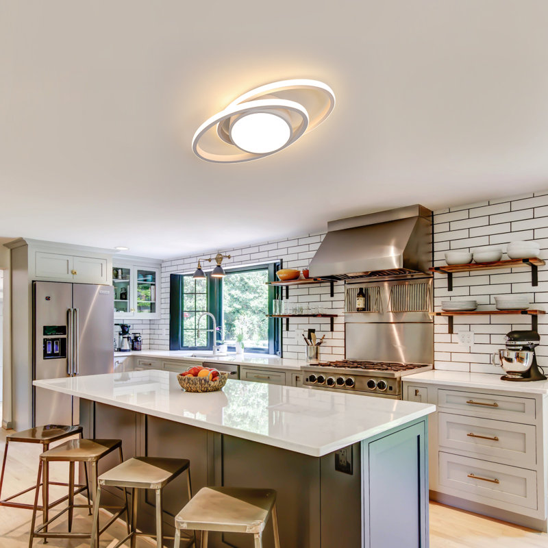 Pratolina LED Flush Mount, White 3000K