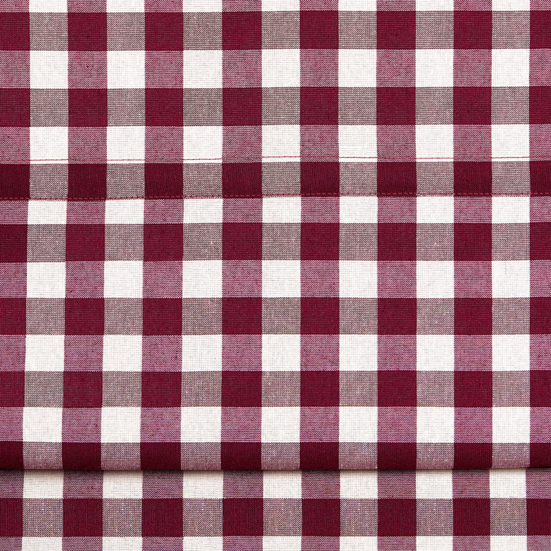 Rideau romain simple à carreaux simples Elegance, Bourgogne, l 35 po x L 64 po