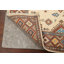 Tapis beige en laine noué à la main de conception unique 4 pi 2 po x 6 pi 2 po New Age