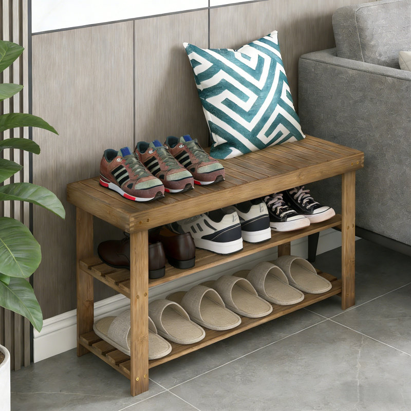 Premium Wooden Shoe Cabinet For Home, Natural