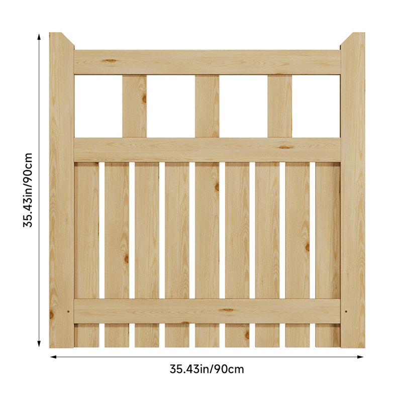 Bargman Wood Gate, 7.6 ft. H x 7.6 ft. W