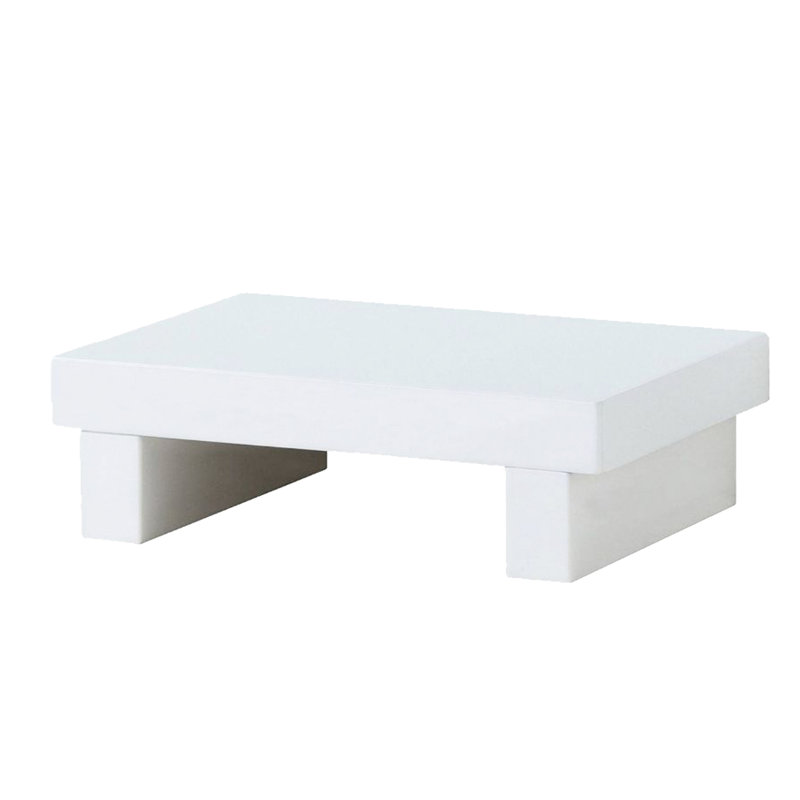 Table de chevet en bois blanc brillant avec chargement pour améliorer le confort de la chambre à coucher