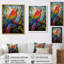 Perroquet rouge et vert dans la jungle africaine II-61566578-61566580