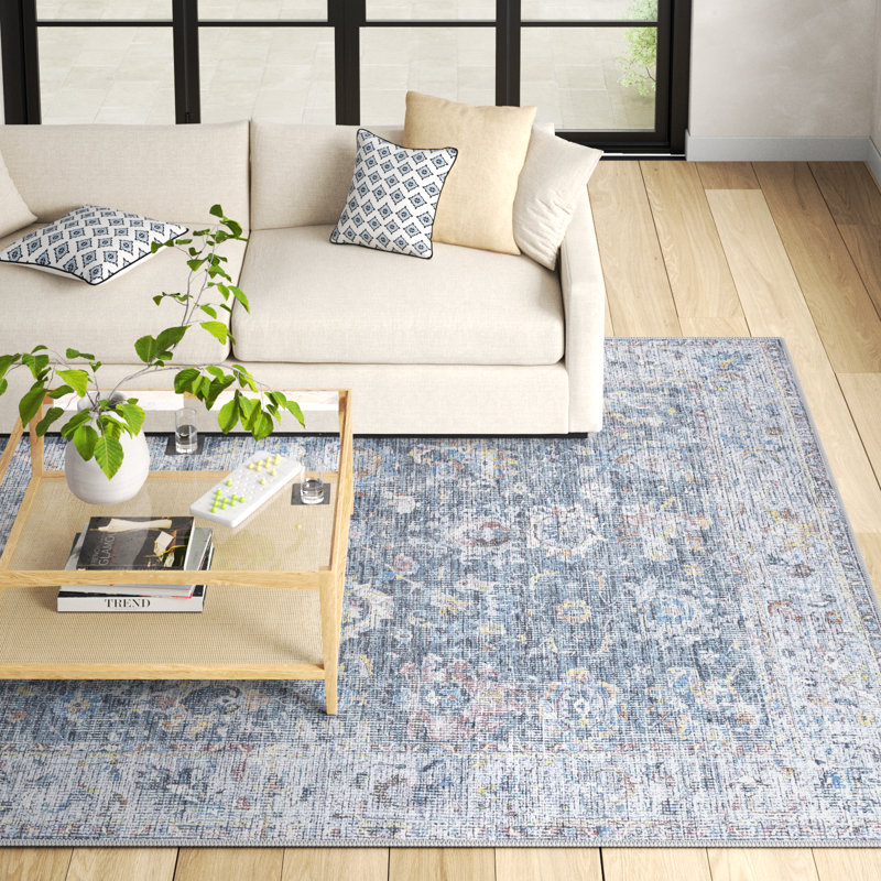 Analyah Machine Washable Area Rug, Rectangle 6'7" x 9'