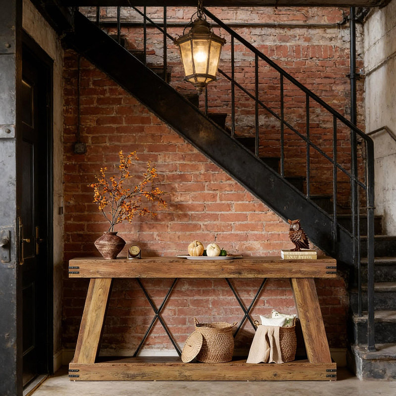 Two-Tier Side Table,Unique Entryway Table,Functional Console Table