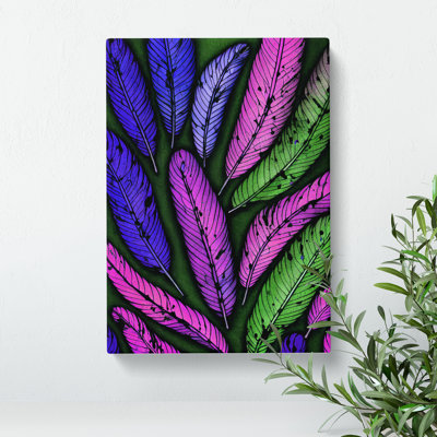 Painted Feathers No.1 - Wrapped Canvas